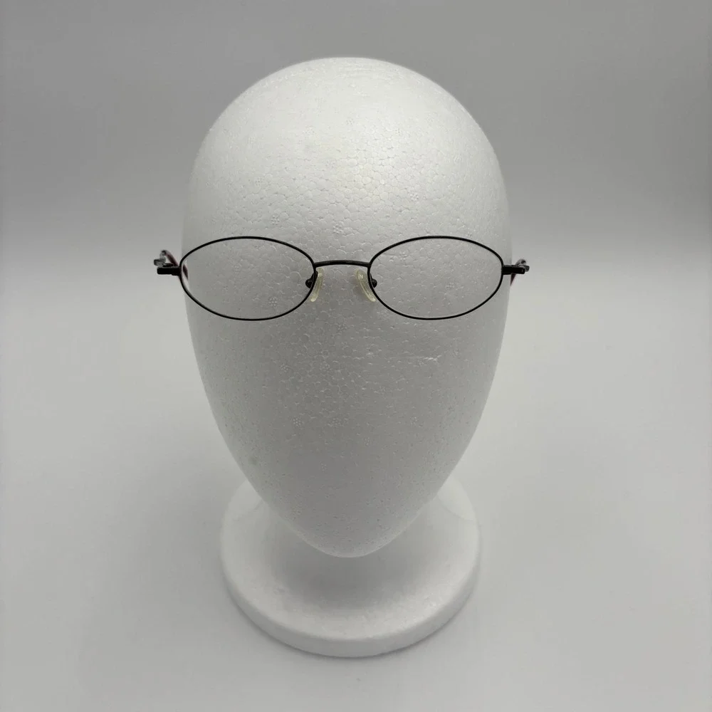 Hikari 6 Eyeglasses Unisex 48-19-135 Purple Oval Metal Frames FRAMES ONLY